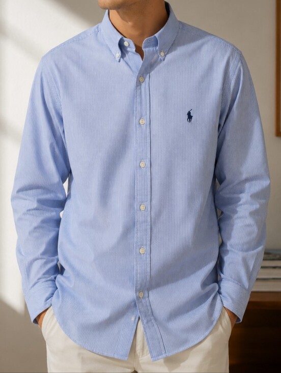 Ralph Lauren Other - Ralph Lauren Blake Blue/White Striped Button-Down Cotton Shirt  Men Size X-Large
